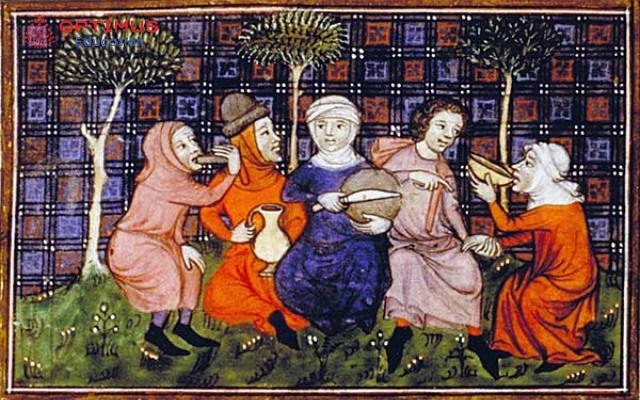 Bữa ăn chính (Dinner) trong lịch sử vốn được ăn vào ban ngày để cung cấp năng lượng. Source: Wikipedia